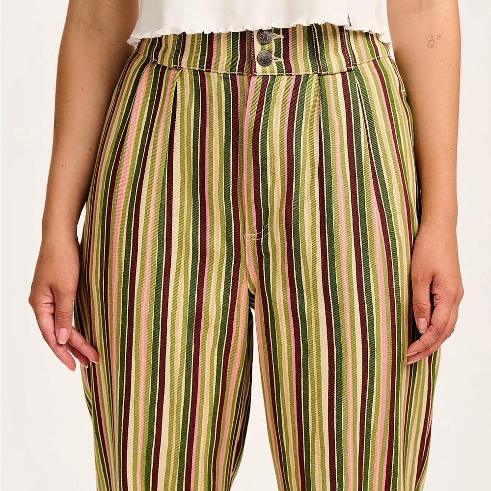NWT Lucy & Yak Addison Tapered Twill Trousers